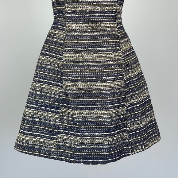 Lilly Pulitzer Ruthy Dress True Navy Metallic Boucle Fit Flare size 2 - Picture 5 of 13